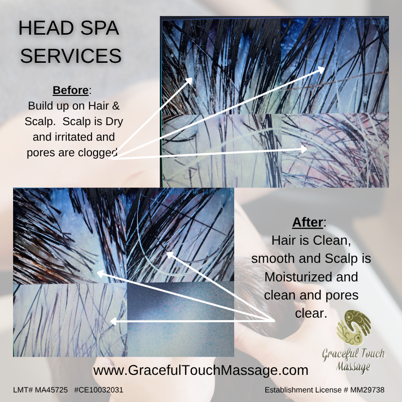 Original Graceful Touch hair and scalp before and after comparison